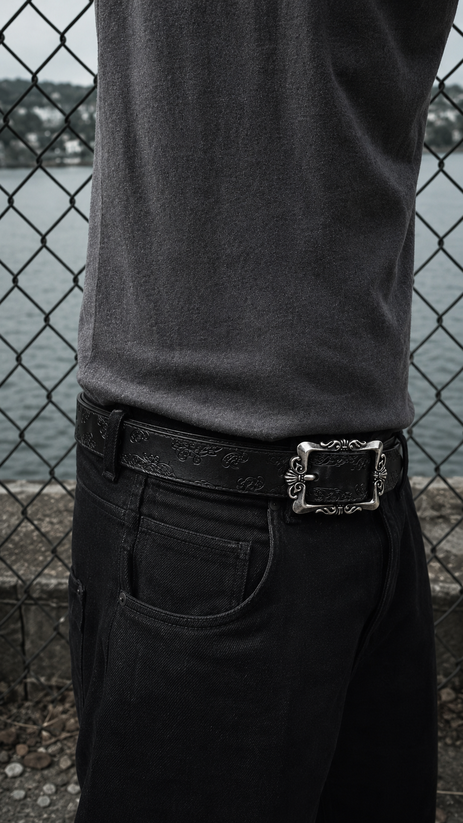 RETRO BAROQUE BELT (BLACK)