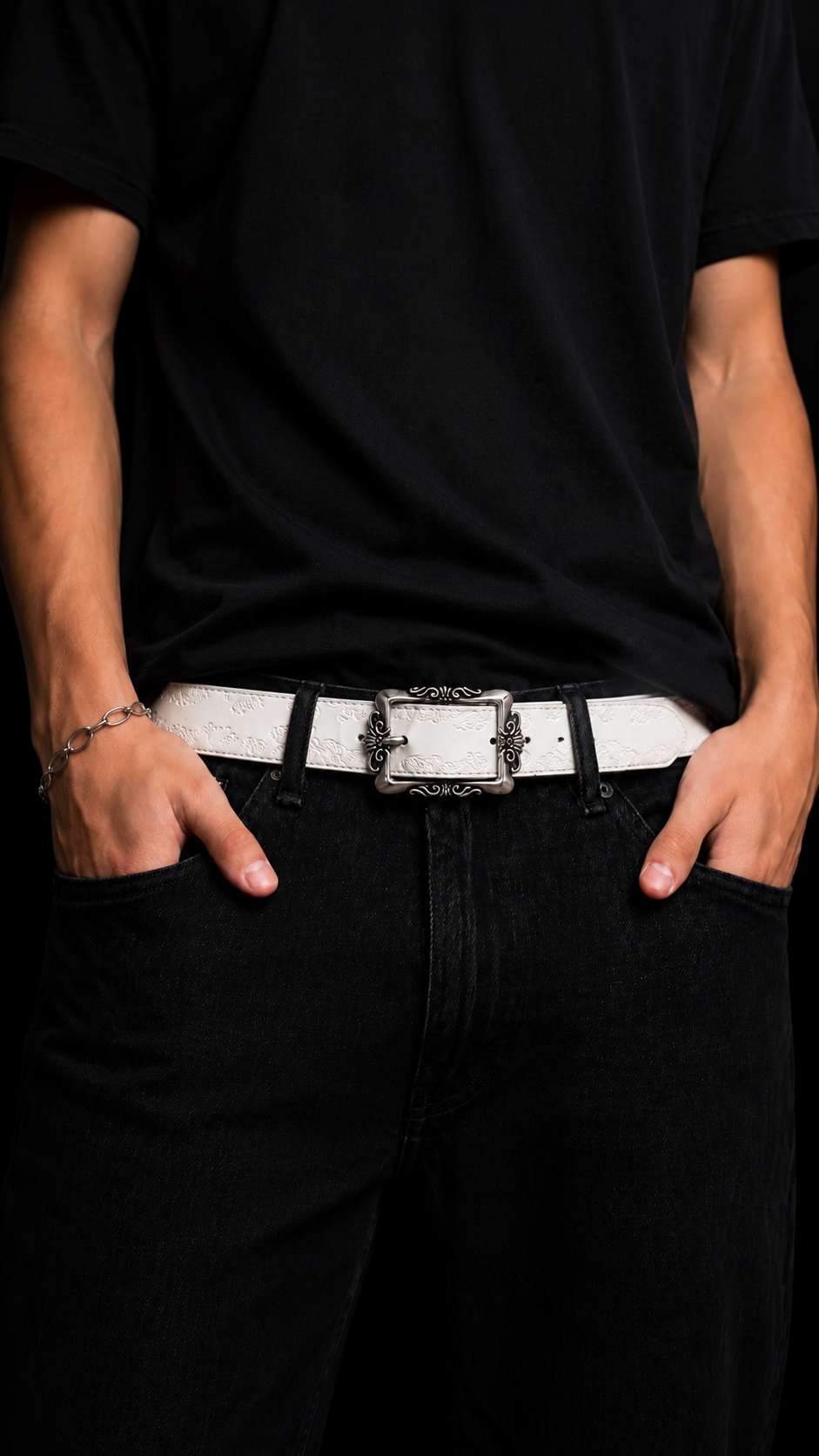 RETRO BAROQUE BELT (WHITE)