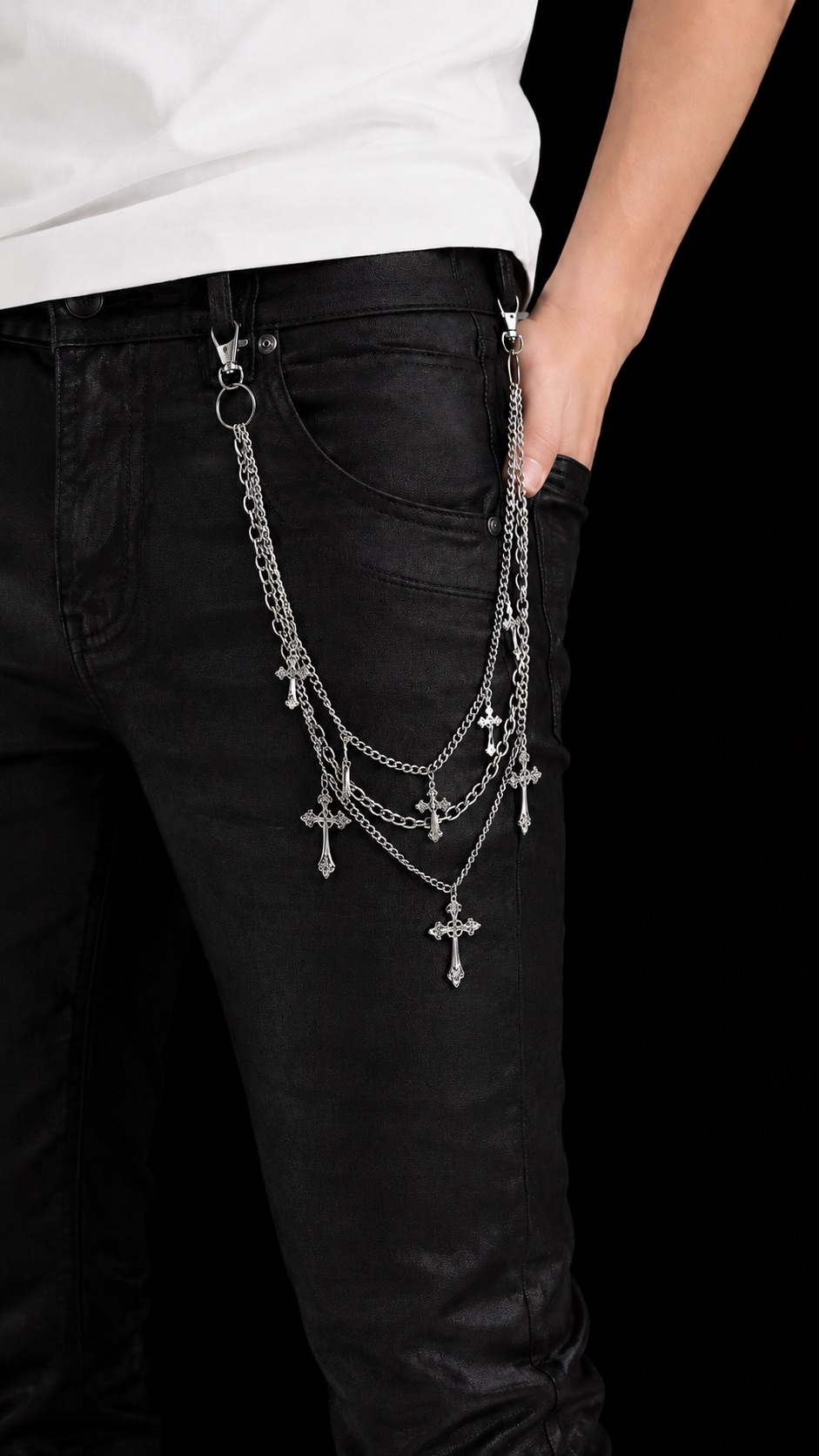 LAYERED CROSSES BELT CHAIN