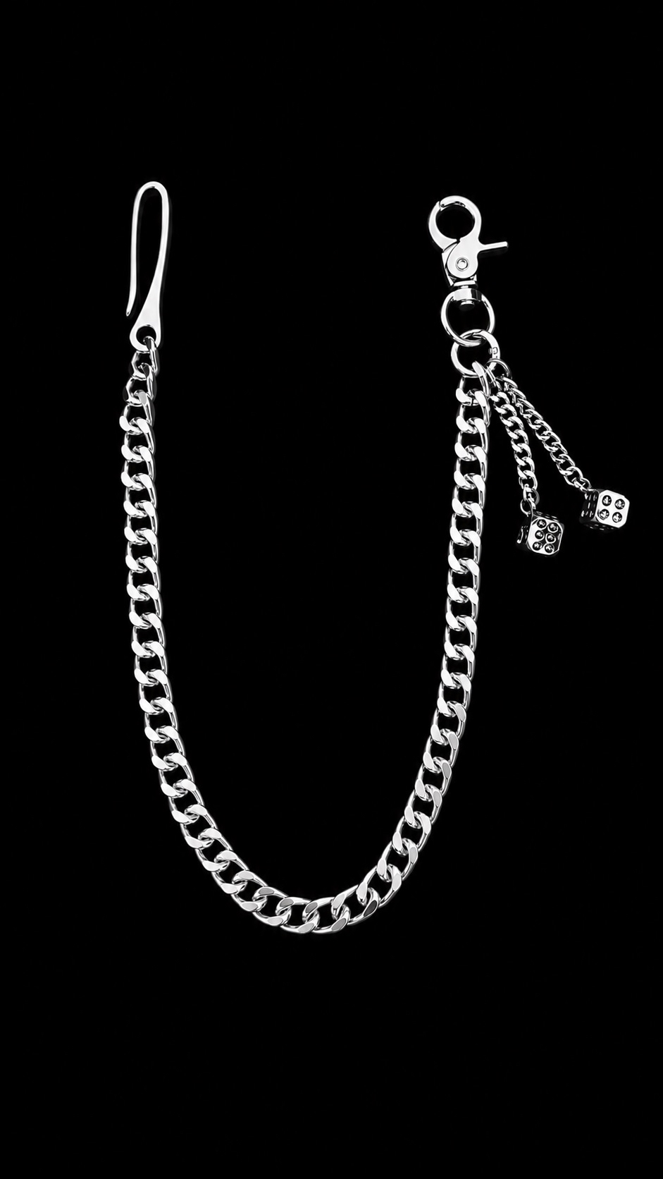 DICE CUBAN LINK BELT CHAIN