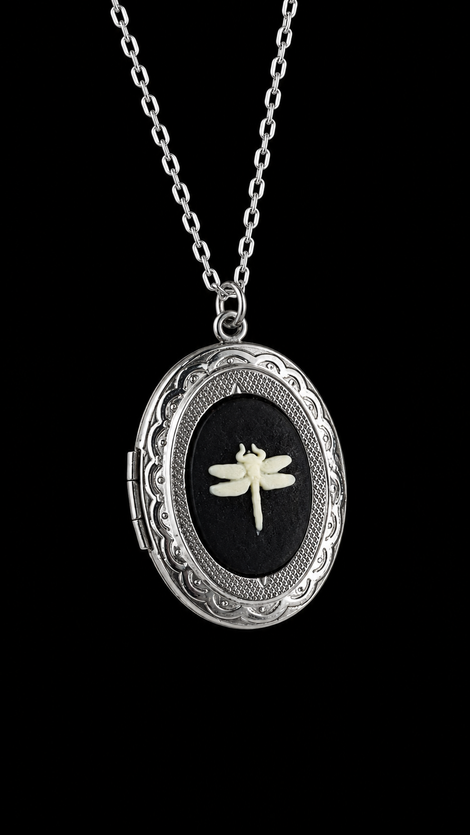 DRAGONFLY LOCKET NECKLACE