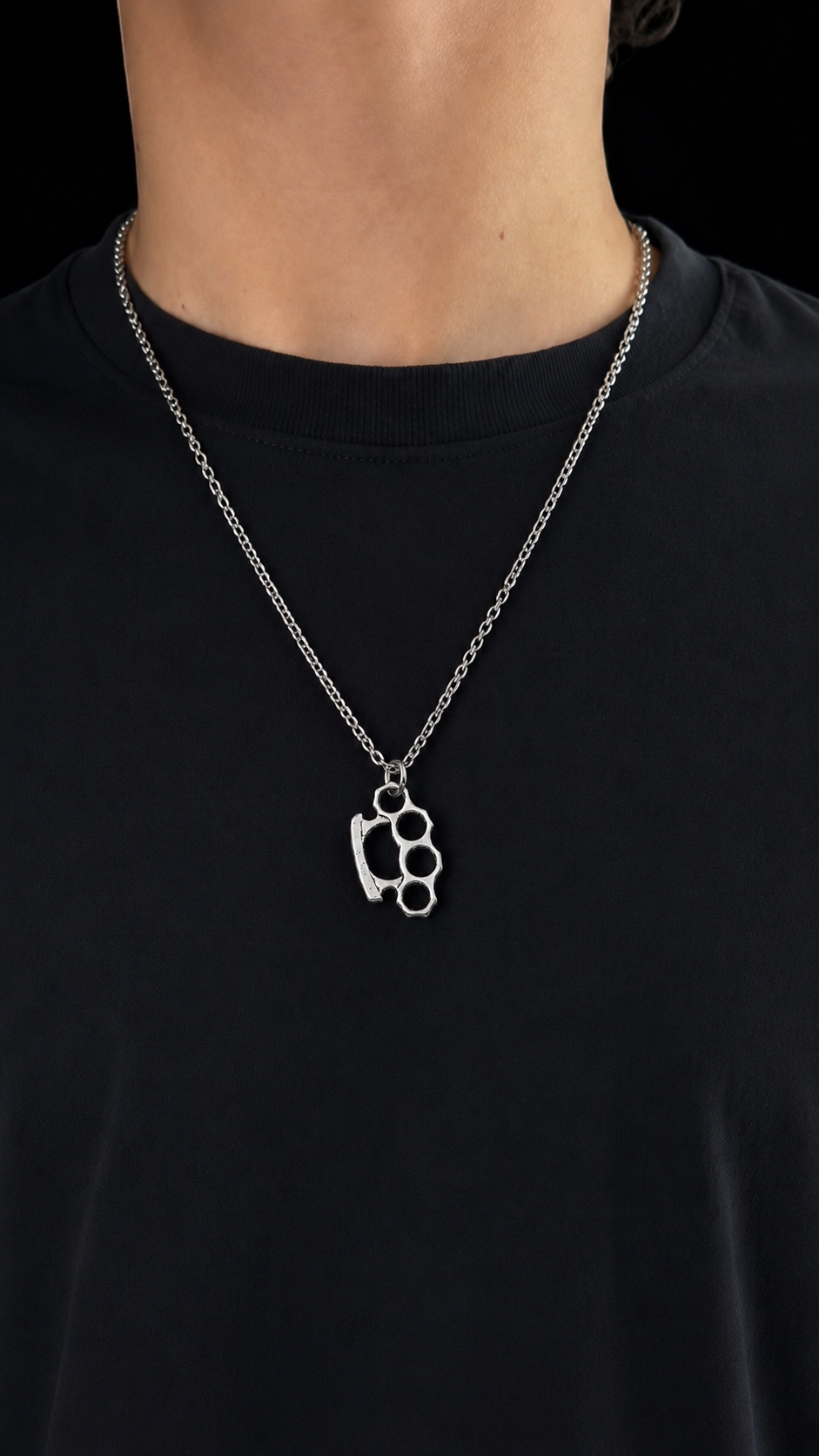 KNUCKLEDUSTER PENDANT NECKLACE