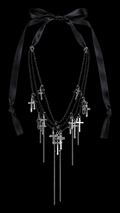 LAYERED CROSS NECKLACE