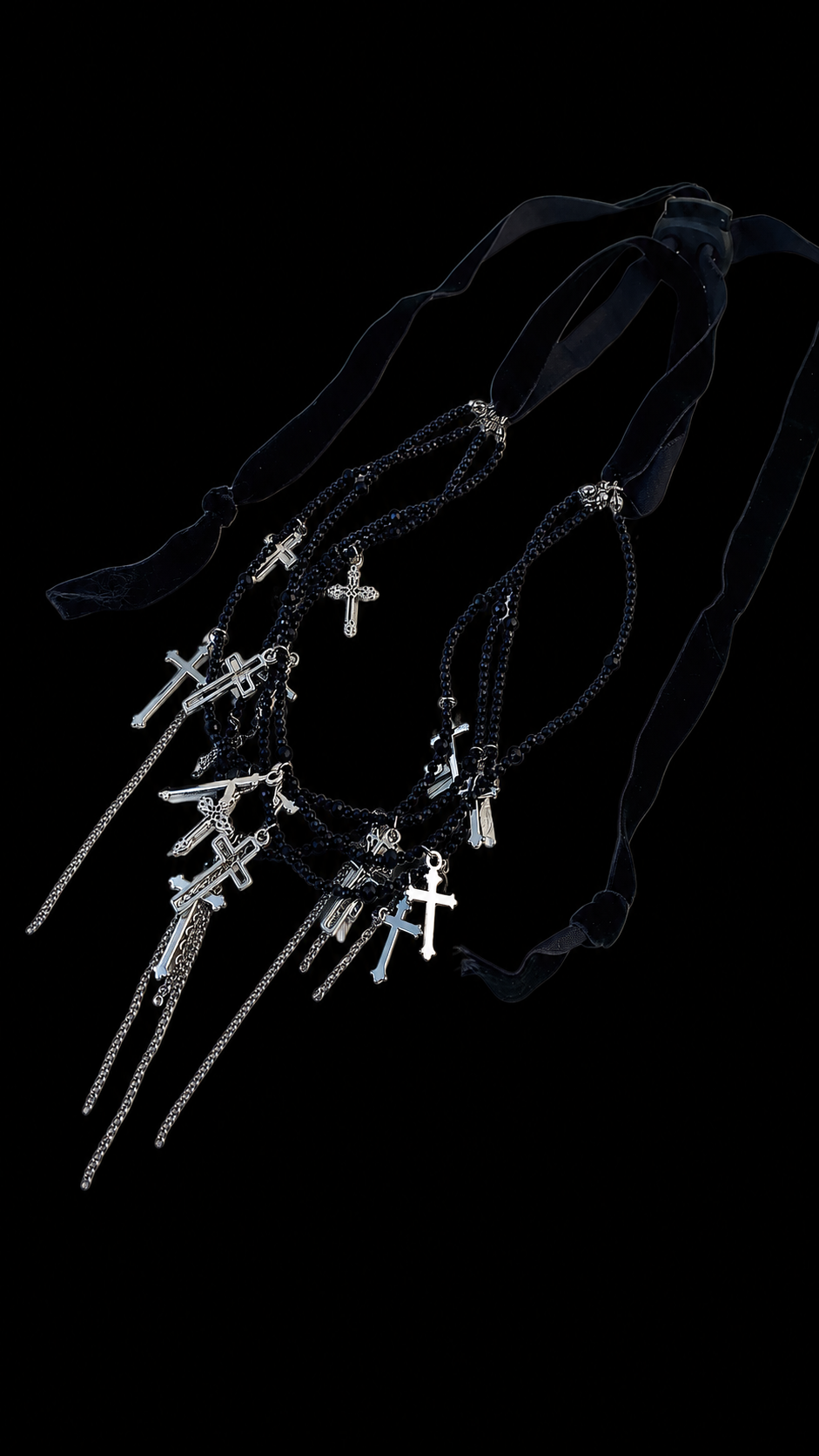 LAYERED CROSS NECKLACE