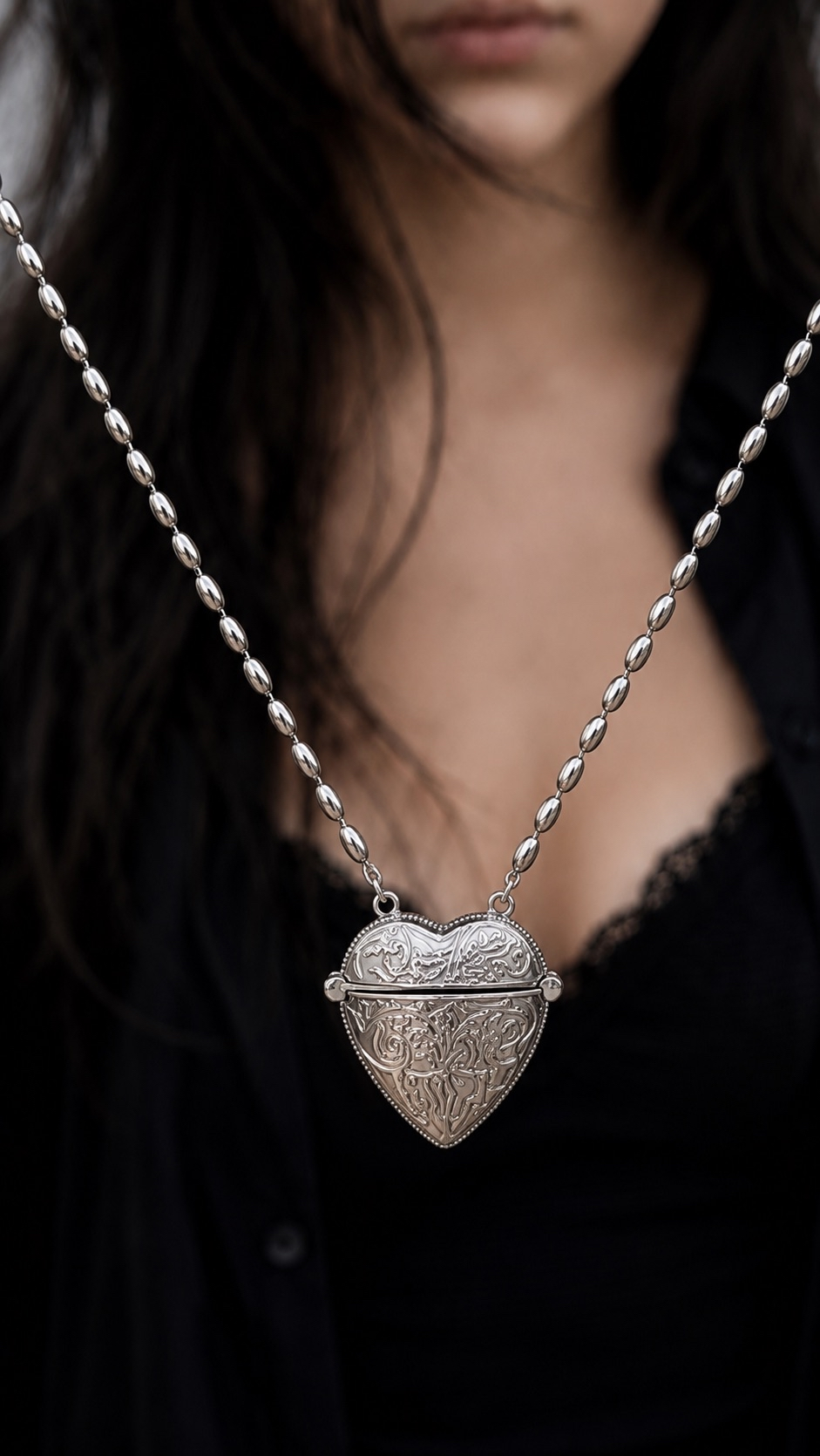 MINI BAG HEART NECKLACE