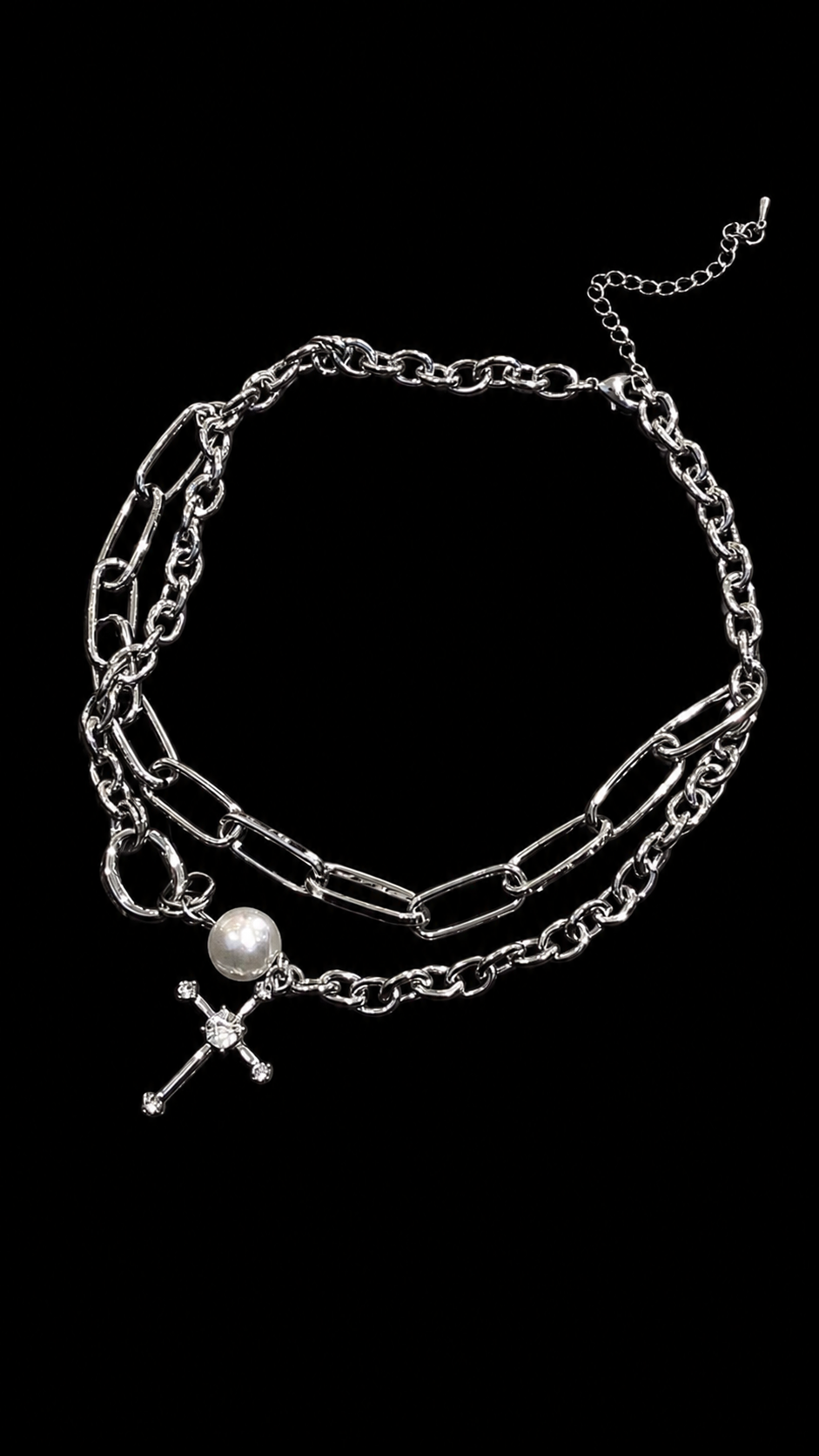 PEARL CROSS NECKLACE