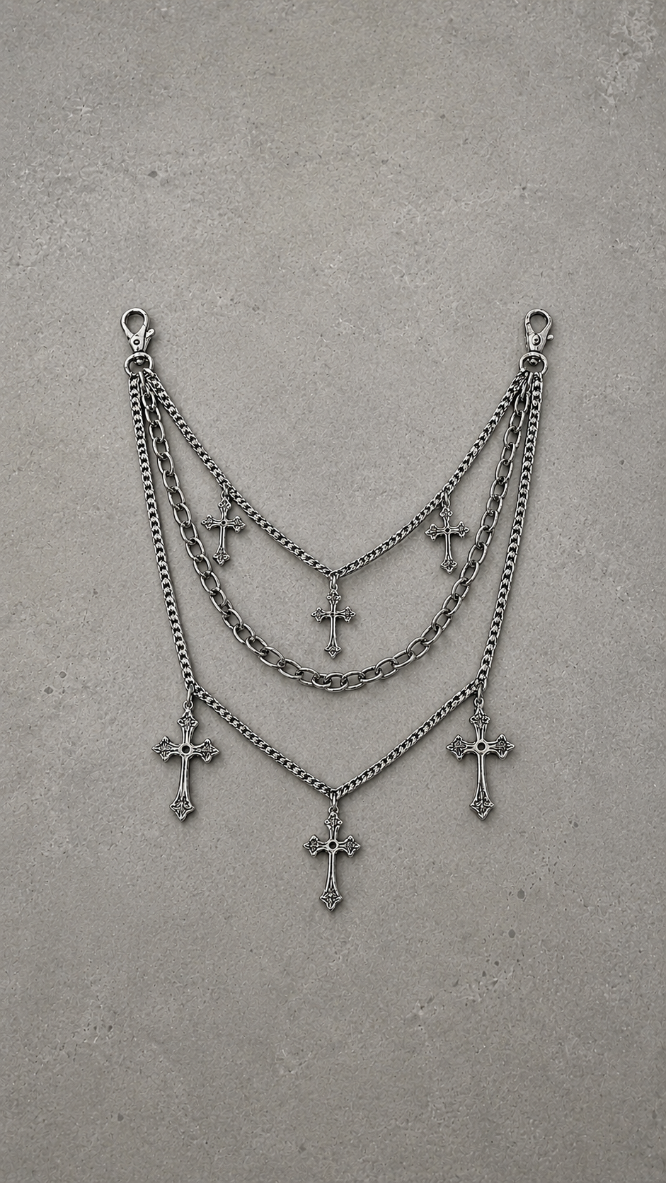 LAYERED CROSSES BELT CHAIN