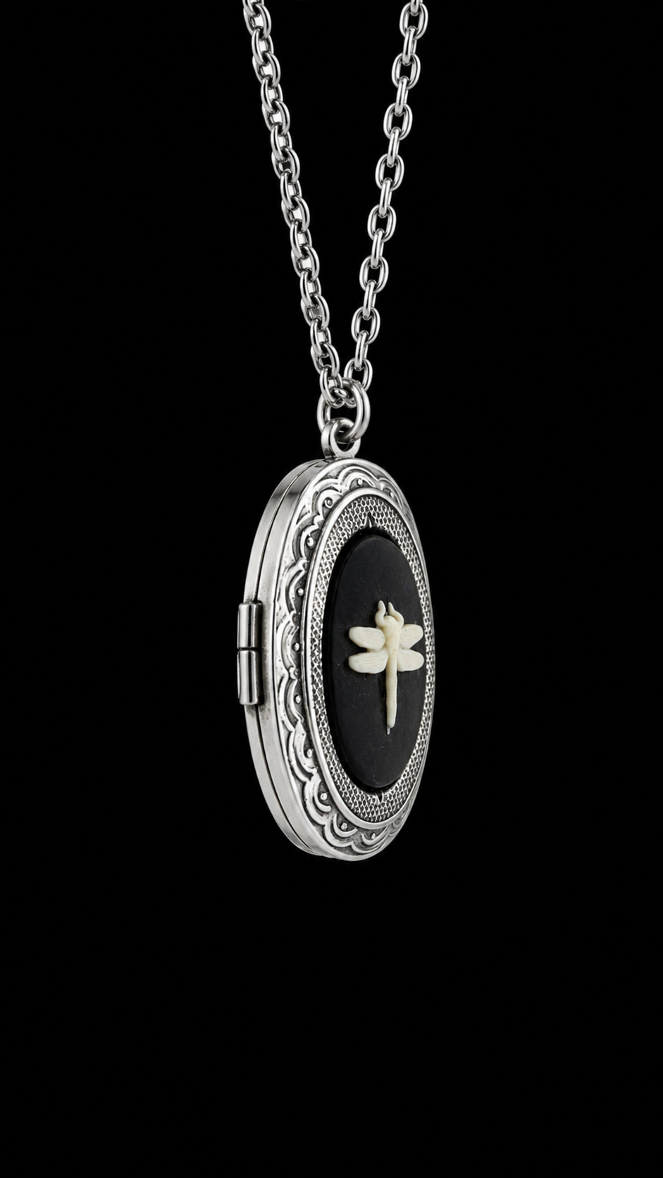 DRAGONFLY LOCKET NECKLACE