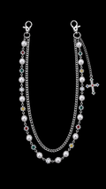 PEARL & CROSS BELT CHAIN