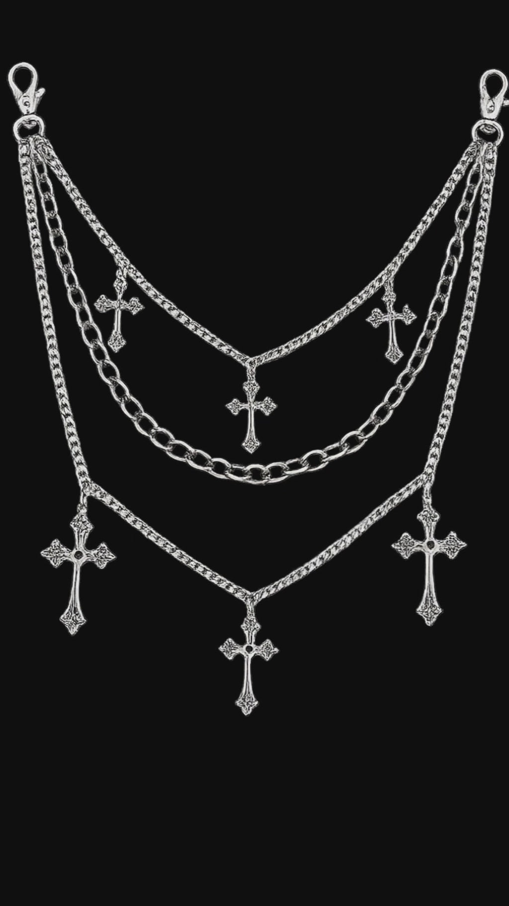 LAYERED CROSSES BELT CHAIN