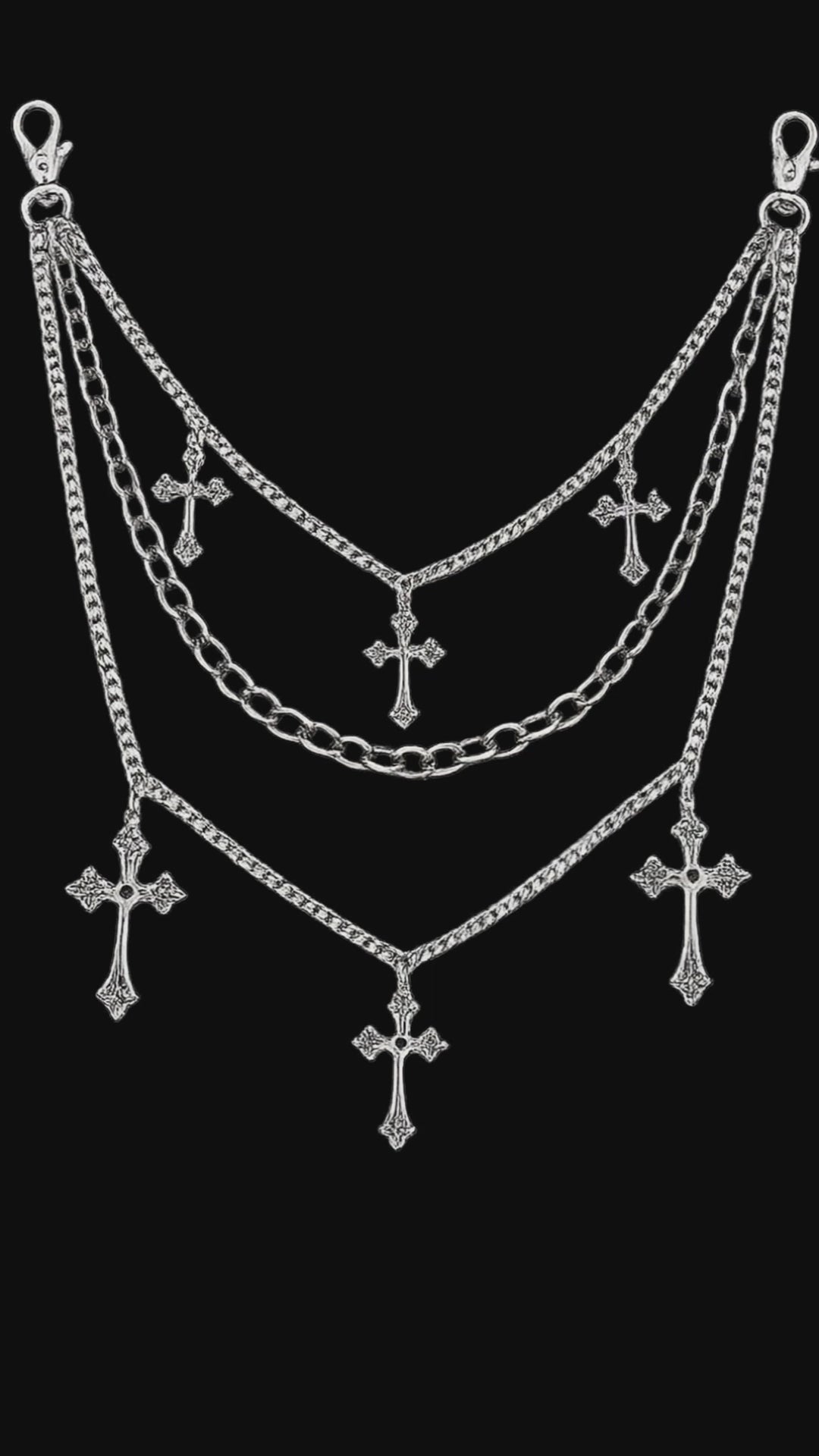 LAYERED CROSSES BELT CHAIN
