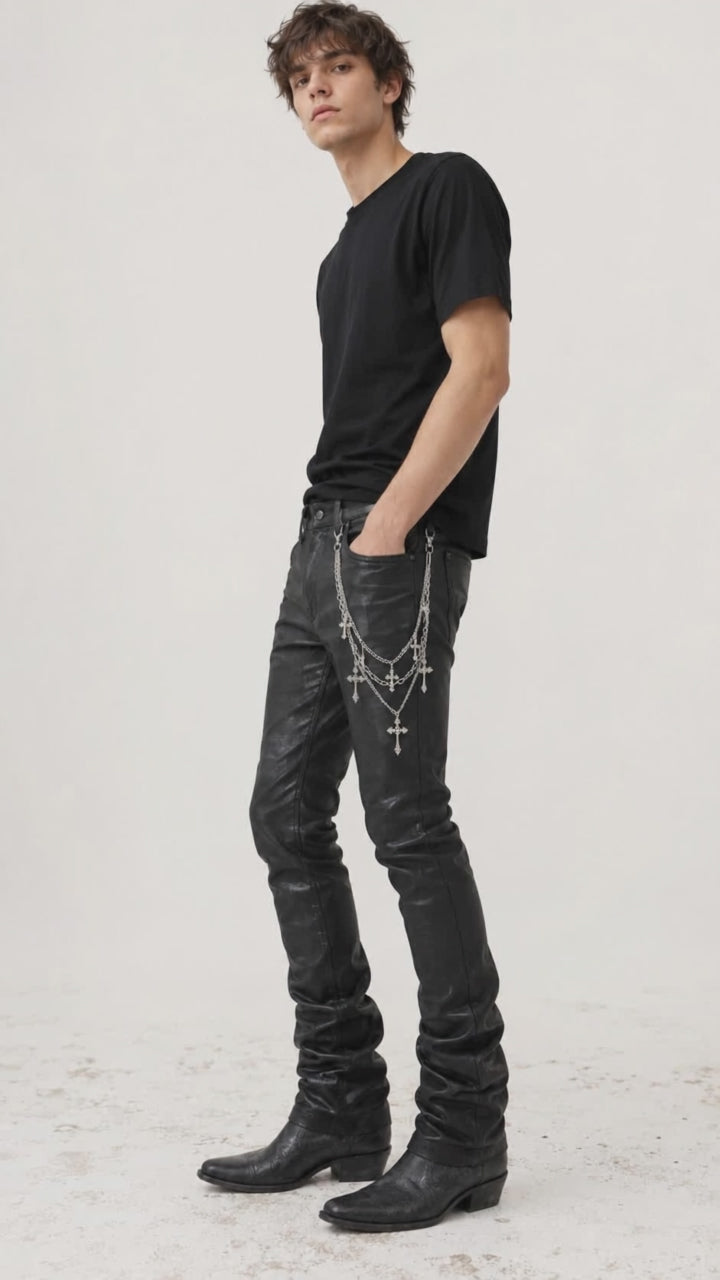 LAYERED CROSSES BELT CHAIN