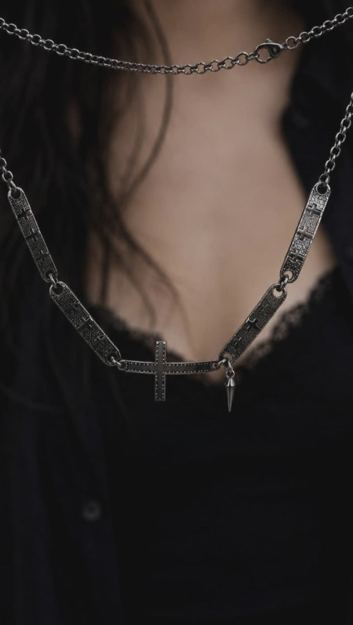 CROSS CHOKER NECKLACE