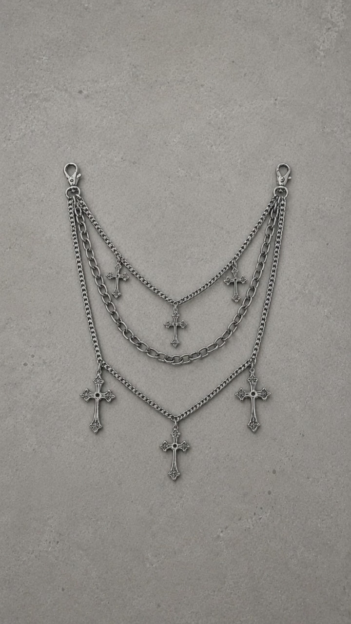 LAYERED CROSSES BELT CHAIN